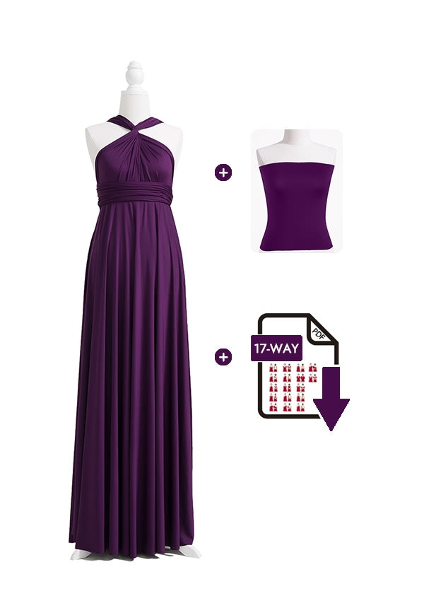 72Styles Dark Purple Infinity Dress Free Bandeau and Tutorials