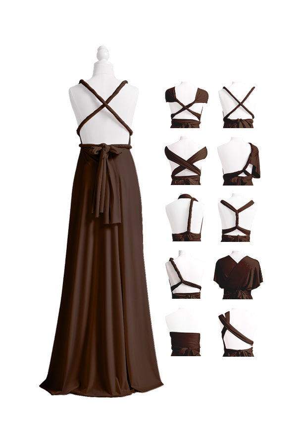 Dark Brown Multiway Infinity Dress