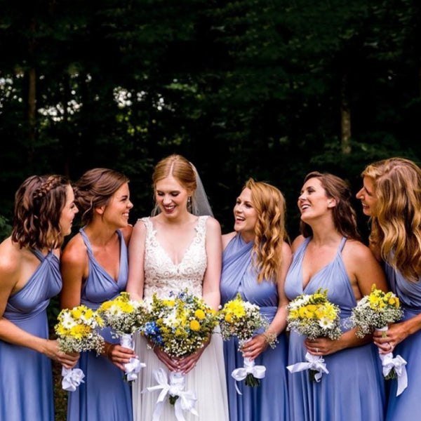 72Styles dusty blue infinity dress