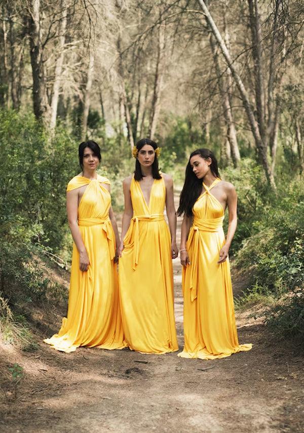 Gold Yellow Multiway Convertible Infinity Dress - InfinityDress.com