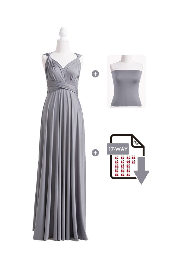 72Styles Grey Infinity Dress Free Bandeau and Tutorials