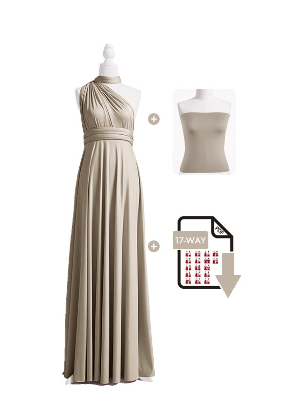 72Styles Taupe Infinity Dress Free Bandeau and Tutorials