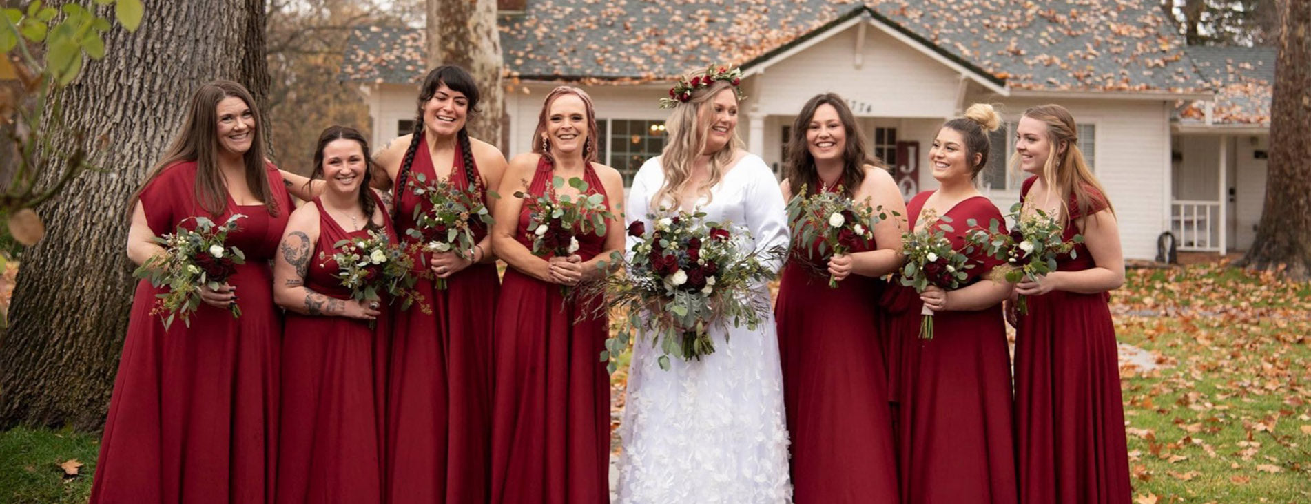 Burgundy Infinity Bridesmaid Dresses