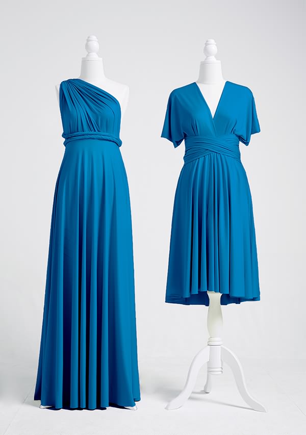 Teal Blue Multiway Infinity Dress