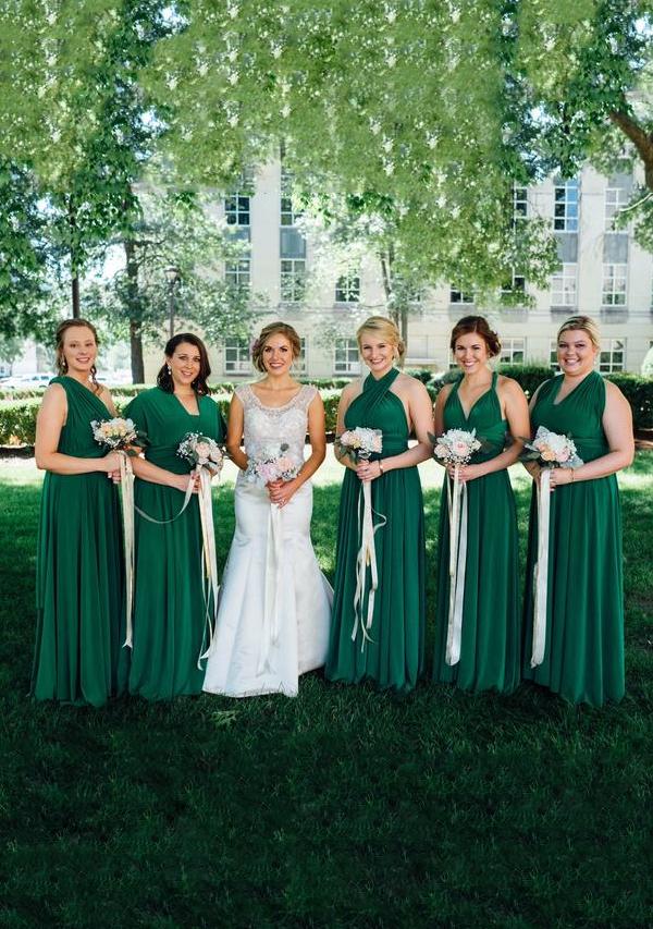 Emerald green shop multiway dress